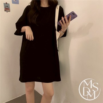 【MDMS】T恤 素T 短袖 長版 多色可選 寬鬆 Oversize 亮色 基礎款 上衣 韓國 休閒 糖果色 S017