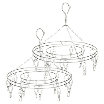 樂邦 不鏽鋼防風曬衣架 20夾  不鏽鋼  2個