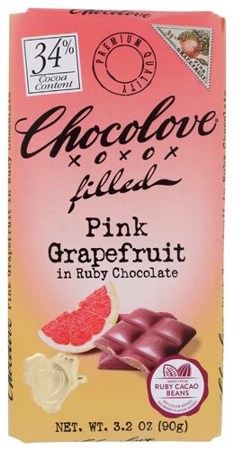 Chocolove Pink Grapefruit in Ruby Chocolate 3.2 oz