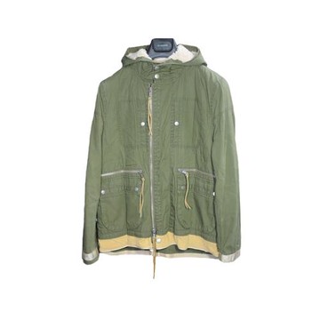 Undercover 高橋盾 12AW秀款軍綠色拼接設計短款 加絨夾克 2碼