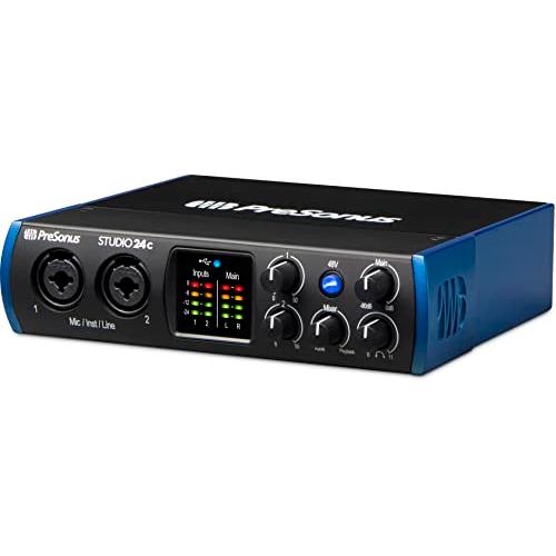 PreSonus Studio 24c オーディオ MIDIインターフェース 24Bit 192kHz 2入出力USB-C互換 Studio One