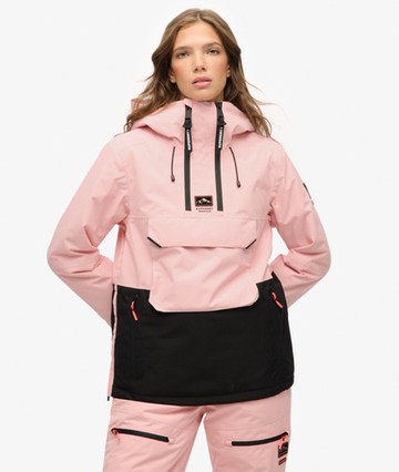 Superdry Women's Freestyle Overhead Ski Jacket Pink Size: 8