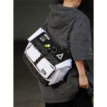 小眾原創斜挎包男女機能潮牌背包電腦包多功能兩用通勤單肩郵差包