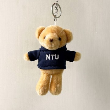 【臺灣大學/臺大】NTU帽T小熊掛飾鑰匙圈_深藍