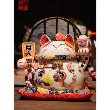 招財貓擺件開業店鋪前臺創意存錢罐家居客廳2025新款裝飾陶瓷禮品