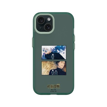 iPhone 15 Clear 憂墨綠 - Jujutsu Kaisen 咒術迴戰 S2 - 懷玉・玉折劇照系列-五條悟＆夏油傑側臉款