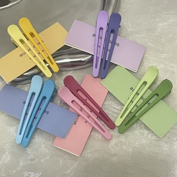 🎀免運臺灣有貨🎀少女心劉海夾新款無痕化妝夾糖果色多巴胺配飾邊夾側邊鴨嘴夾髮飾