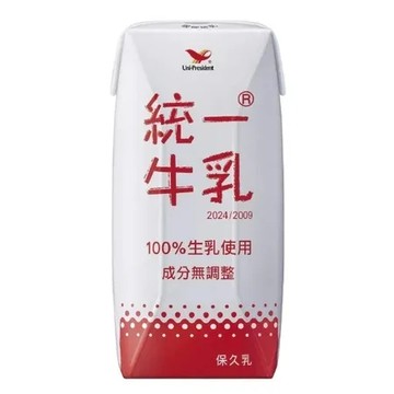 統一牛乳原味保久乳200mlx24入/箱(常溫牛乳)