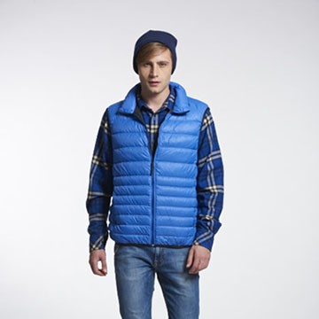 Sunrise湛藍色超輕羽絨背心-99073