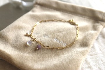 手鍊 月光石 紅寶石 珍珠  - 音樂 -