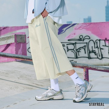 STAYREAL STAY SIMPLE運動七分褲 - 米白