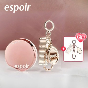 1+1 新禮物♥️【espoir】玫瑰金水潤氣墊粉餅+梳子鏡子鑰匙圈套禮
