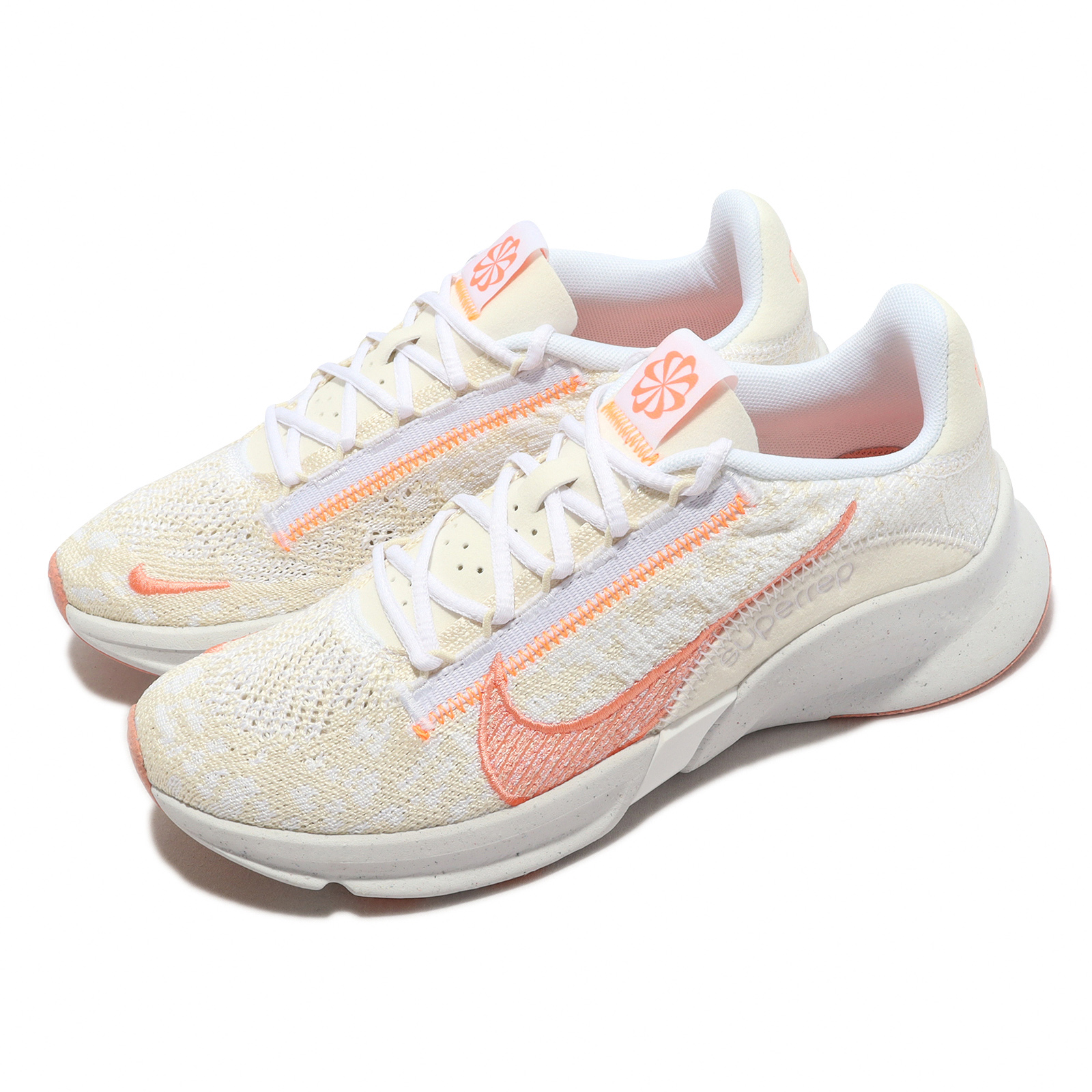 ACS] Nike 訓練鞋Wmns Superrep Go 3 NN FK 女鞋白粉橘針織健身房運動