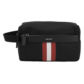 BALLY 6238423 TRIPP 浮雕LOGO尼龍手拿包/萬用收納包.黑