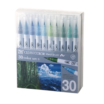 Kuretake 日本吳竹 ZIG 彩繪毛筆 30色 B /組  RB-6000AT-30VB-JP-SU1【APP滿額下單10%點數(單一帳號最高5000點)】1/31止