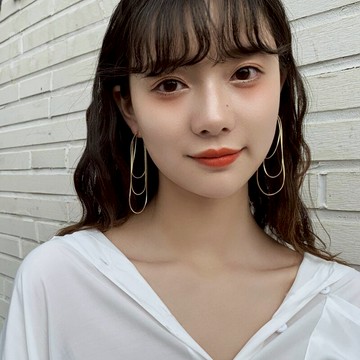 網紅時尚個性夸張耳環女新款潮氣質長款耳鏈大氣耳墜純銀耳釘1入