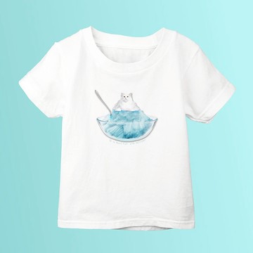 貓貓富士山盛夏冰T恤-小孩款