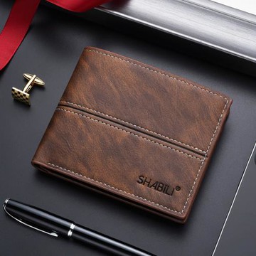 高檔男士短款極簡錢包2025新款簡約錢夾薄薄駕駛證駕照青年皮夾子