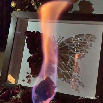 在地出貨🥇DIY永生玫瑰幹花破碎蝴蝶鏡相框擺件材料包情侶手工送女友520禮物 S5X0