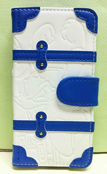 【震撼精品百貨】Donald 唐老鴨 IPHONE 6掀蓋式皮套-藍白 震撼日式精品百貨