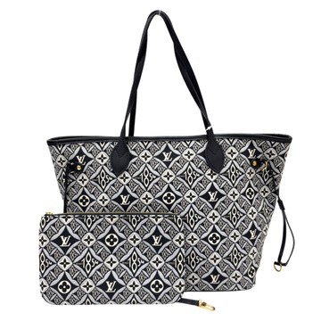 【二手名牌BRAND OFF】LOUIS VUITTON LV 路易威登 黑色 原花 Jacquard帆布 Neverfull MM 托特包 肩背包 M57230