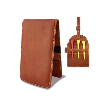 高爾夫球釘用品tee皮套記分冊可掛式球座球包插球收納便攜耐用積