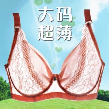 夏季超薄大碼無海綿透明性感文胸