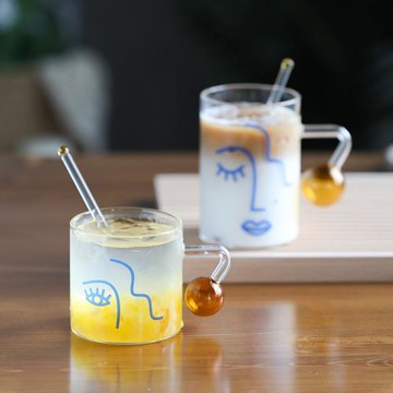 茶咖美器耐熱玻璃水杯透明咖啡杯泡茶牛奶女生家用ins喝水杯子