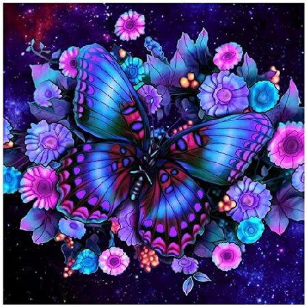 KTHOFCY 5D DIY Diamond Painting Kits for Adults Kids Butterfly Flowers Full Drill Embroidery Cross Stitch Crystal Rhinestone Paintings Pictures Arts W