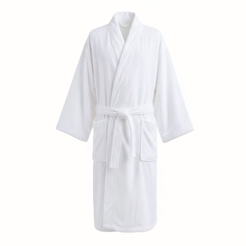 星紅織品 飯店專用剪絨純棉大浴袍 - 100%純棉 中國製 Free Size  白色  1件