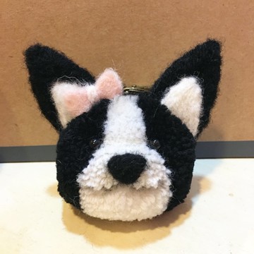 純手工製作波士頓狗犬鑰匙圈