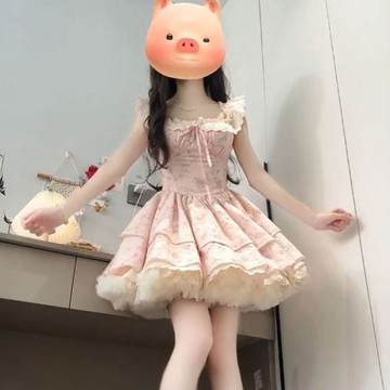 【收腰顯瘦小飛袖】韓國性感辣妹洋裝 甜美可愛風 法式甜美碎花蓬蓬公主短裙 夏季新款 蓬蓬裙連衣裙 在逃公主洋裝 連身裙