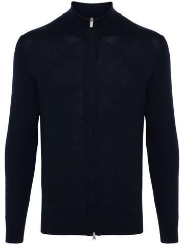 Boggi Milano - zipped wool jumper - men - Wool - M - Blue