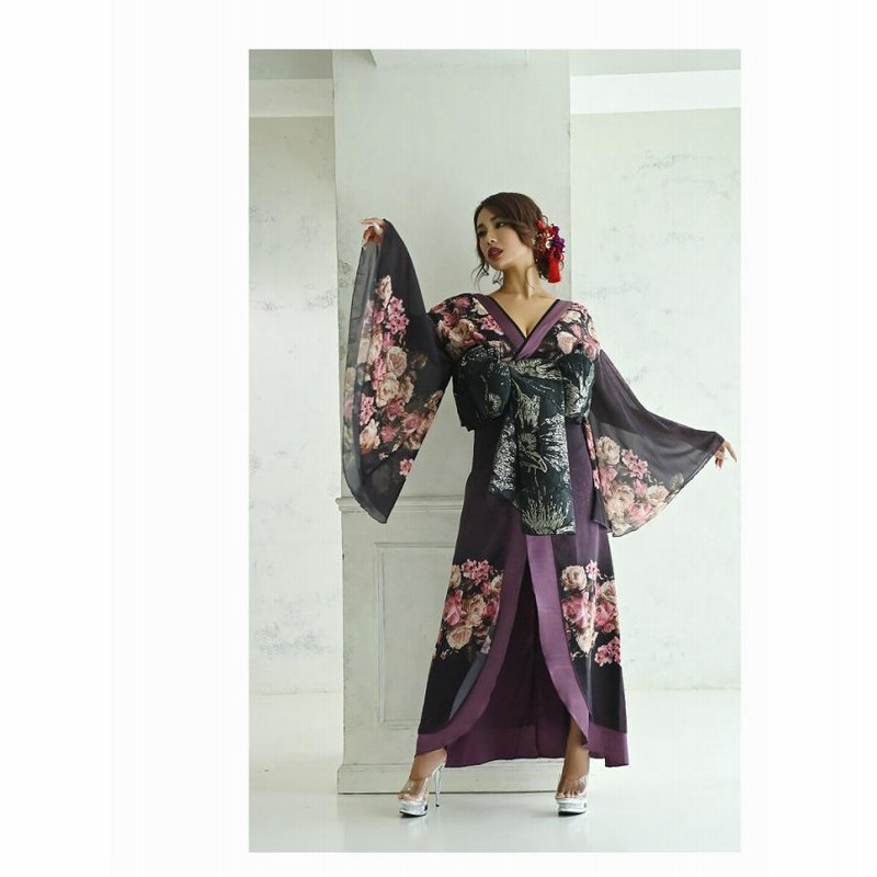 Ryuyu 花魁 コスプレ 衣装 和柄ドレス コンパニオン 着物 ドレス