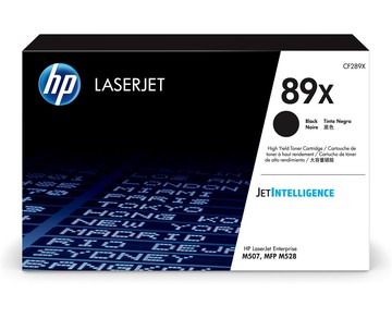 【領券滿額折200】  HP 89X 黑色原廠LaserJet 高容量碳粉匣(CF289X) For HP M507 / M528