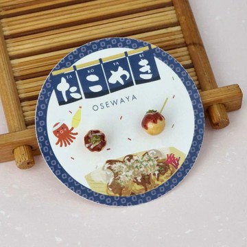 ｜OSEWAYA｜日式章魚燒耳環 經典和風 夏日 慶典 純鈦耳針 日本製造 日本飾品