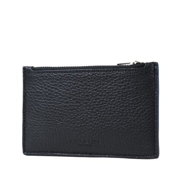 COACH 男款 荔枝紋證件/零錢包-黑色