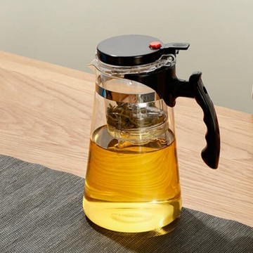 泡茶壺 【FUGUANG 富光】按壓式飄逸茶壺1L(茶壺 茶具 涼水壺 熱水壺 泡茶壺 茶水壺)