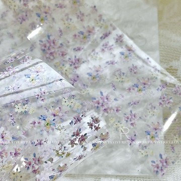 💗台灣出貨💗美甲轉印紙小清新花朵圖案 美甲貼貼