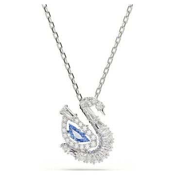【Swarovski 施華洛世奇】Swan 鏈墜(混合式切割 天鵝 藍色) (5723389)