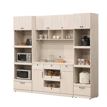 Homelike 喜家居7.5尺組合餐櫃-雪松色(2247)