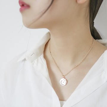 項鍊合金鎖骨鍊-鑲鑽星星月亮生日情人節禮物女飾品73uz30【獨家進口】【米蘭精品】