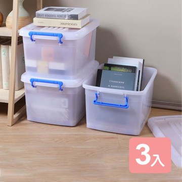 真心良品   KEYWAY強固型滑輪整理箱25L-3入組