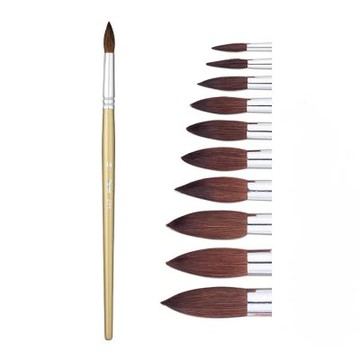 【Pentel 飛龍】水彩畫筆 圓頭 2號 /支 ZBS1-2T(2號)