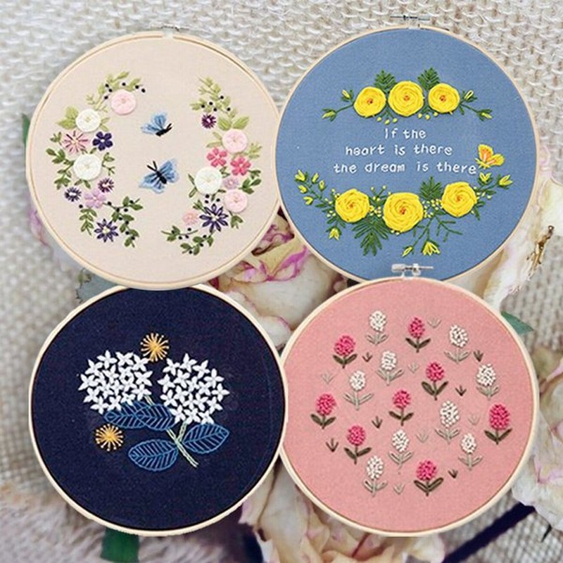 刺繍キット クロスステッチ 花柄 図案 バラ 手芸キット フランス刺繍 糸 針 Diy サンプラー 刺繍枠 ツール付き 初心者 簡単 やり方 立体パンジーの花柄 手作り 通販 Lineポイント最大get Lineショッピング