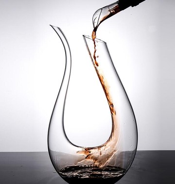 醒酒器 U型水晶紅酒醒酒器家用葡萄酒醒酒器醒酒壺玻璃酒具紅酒分酒器