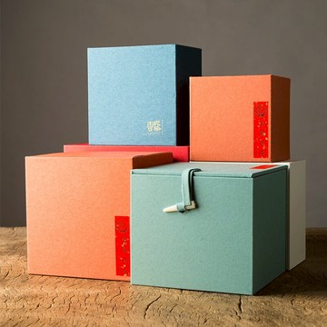 宜興紫砂壺盒杯盒包裝盒古董玉器盒禮品盒收藏定制亞麻布錦盒1入