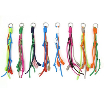 『百貨屋二號』新款歐美波西米亞風滌綸純手工編織鑰匙扣包包掛件