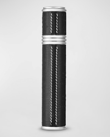 Empty 0.33 oz. Leather Atomizer, Silver/Black
