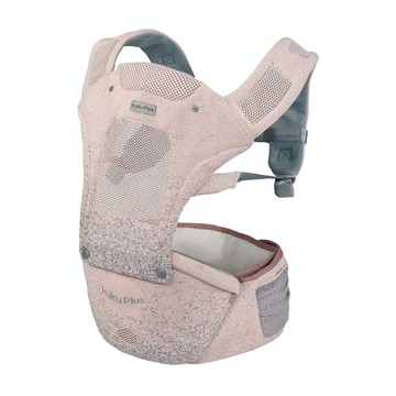 KU.KU Duckbill 酷咕鴨 KUKU PLUS 充氣墊腰凳揹帶 親子式前揹 4-36m  腰圍66~96cm  魅力粉